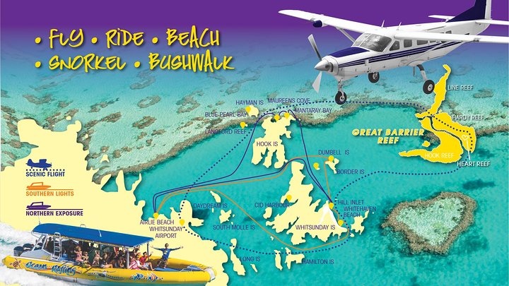 Scenic Flight - Great Barrier Reef, Heart Reef, Whitehaven Beach & Hill Inlet! - Whitsundays Tourism 0